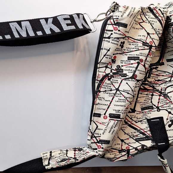 #ACW  E.M. KEKE sport canves bag collage of subway & train stations in France - Picture 10 of 16